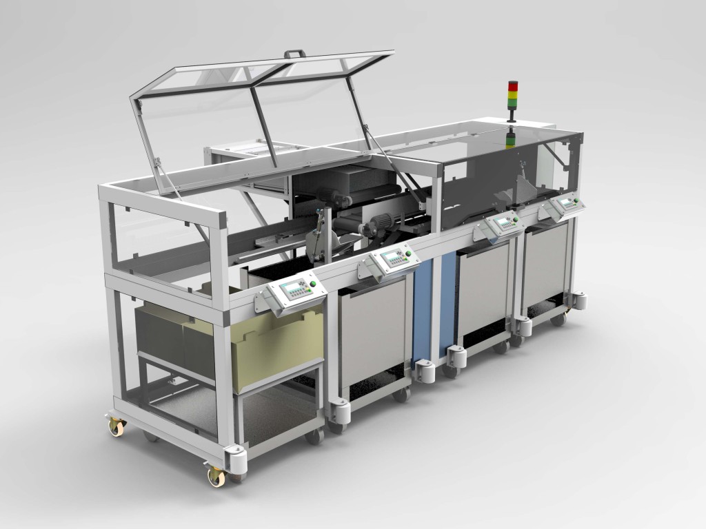 Shifting belt buffer with small conveyor belt