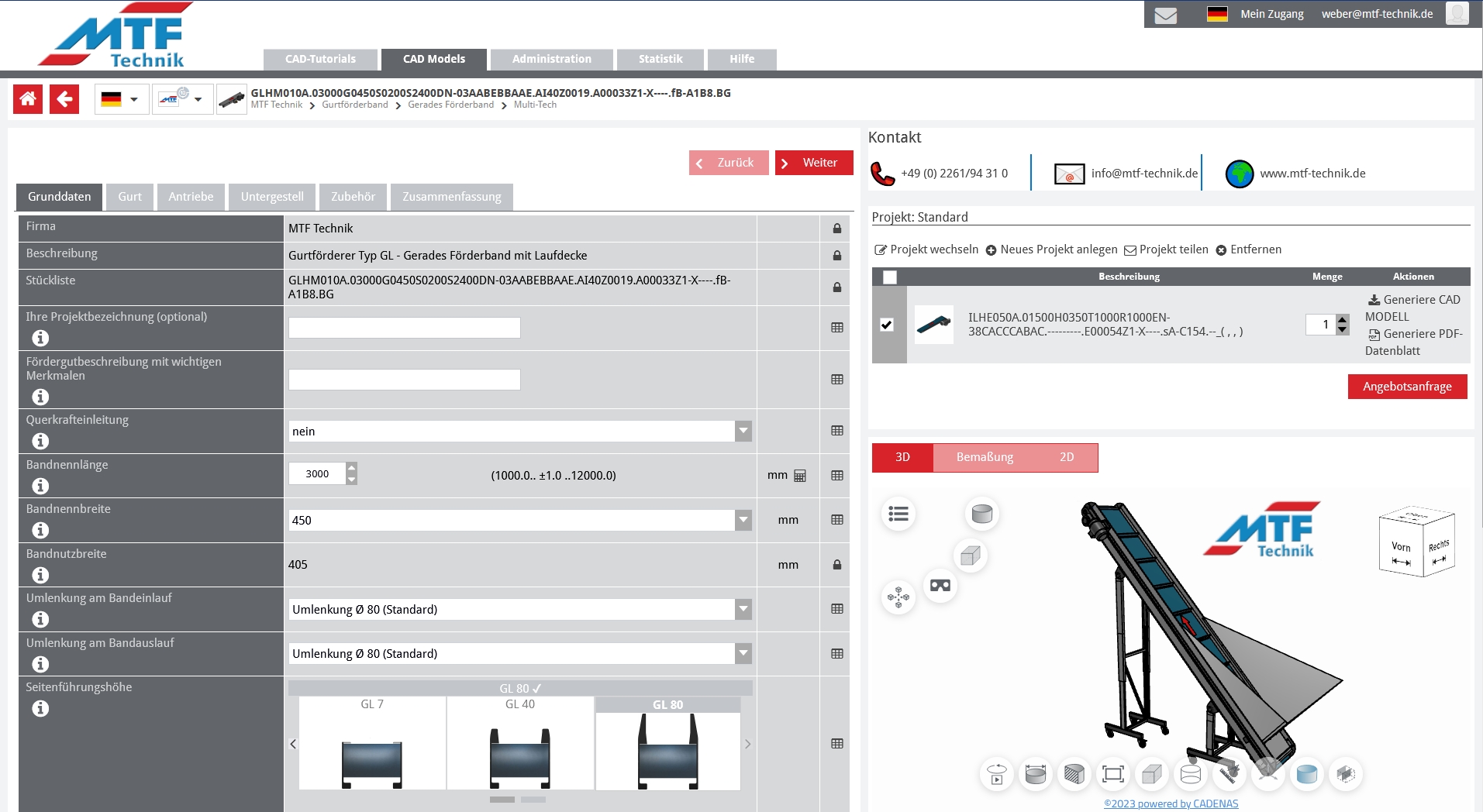 MTF Technik - MTF Conveyor Configurator for easy layout planning